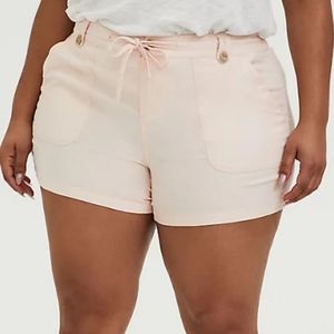 NWT Torrid Pink Linen Shorts
